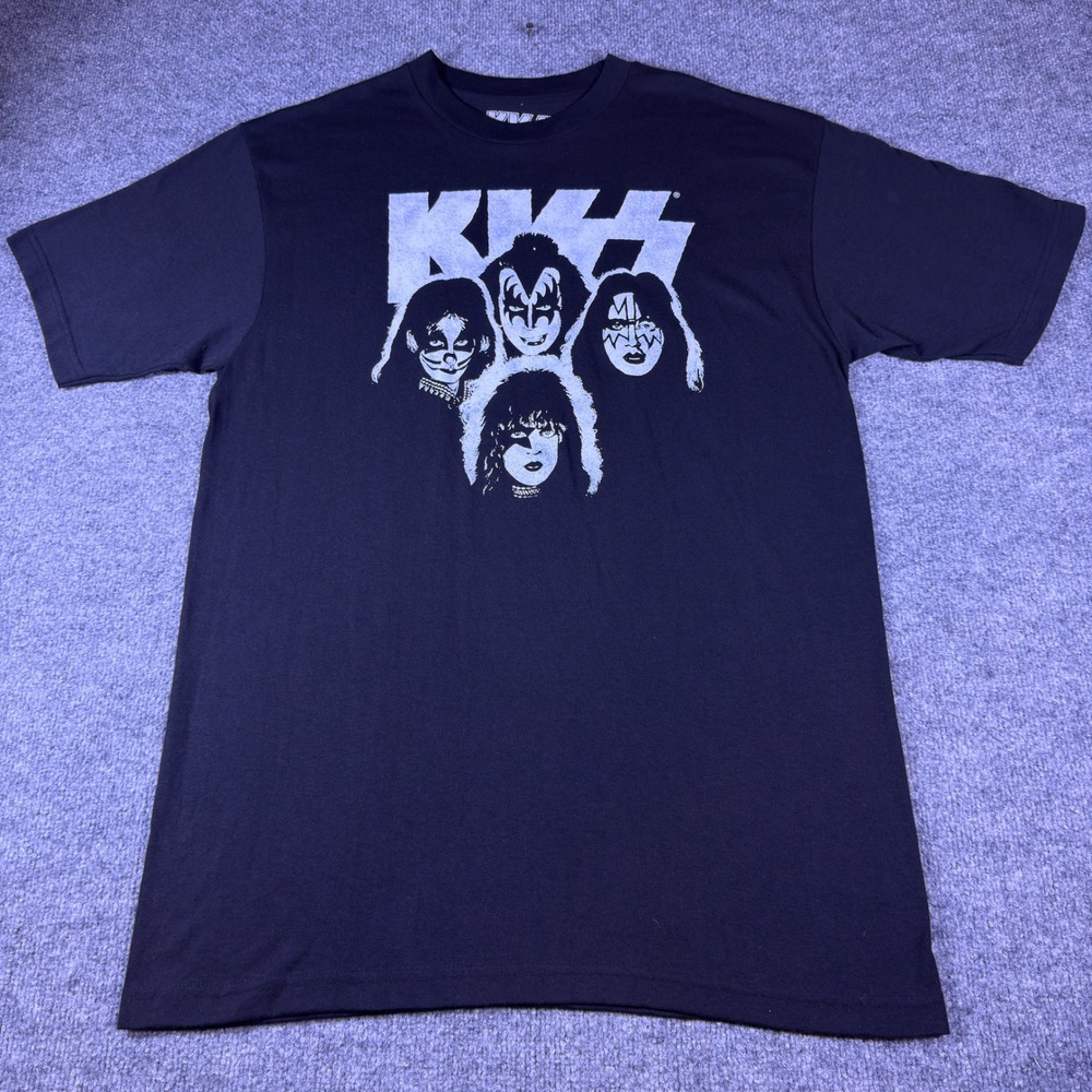 KISS Band Graphic T-Shirt Mens XLT Black Short Sleeve Rock Concert Tee 2021